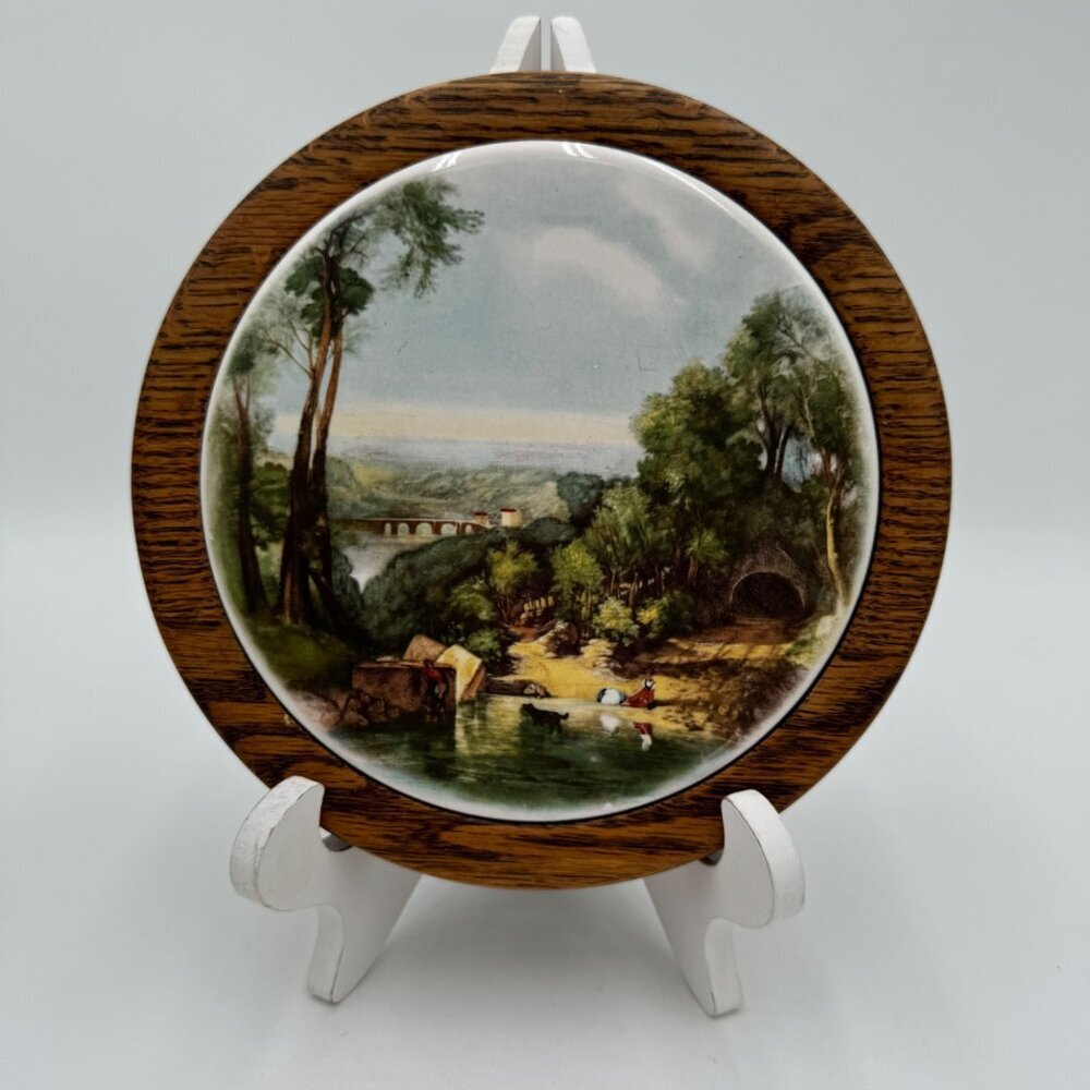 Heirloom Oak By Didware Decorative Scenic Tile Wall Hanging Ca. 1980s